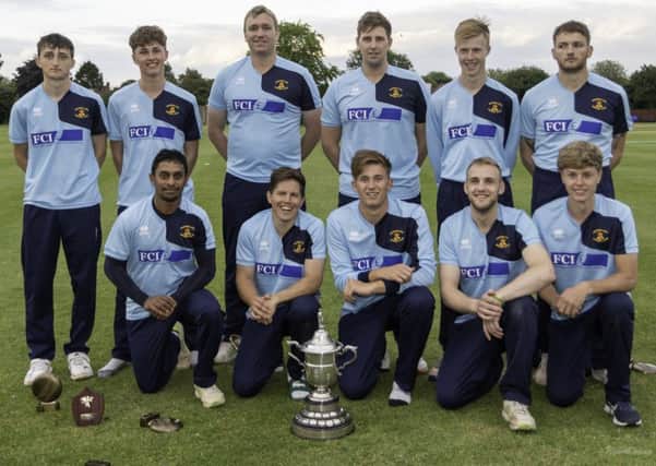 Woodhall Spa CC with the Albion Cup. Photo: @russelldossett (www.sportspictures.online)