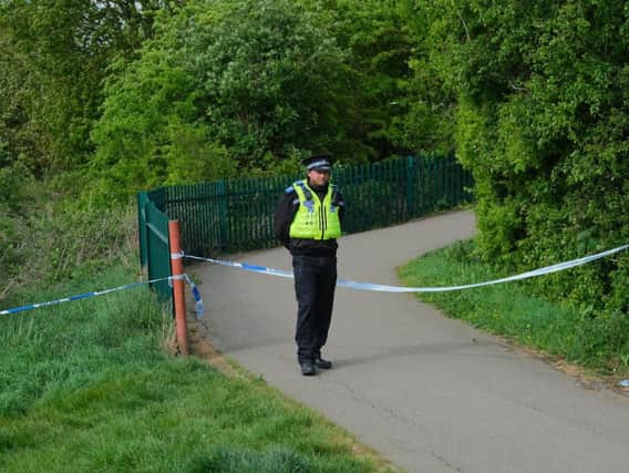 Police at the scene in New Waltham in late April 2019. (Credit: Grimsby News And Pictures Facebook page)