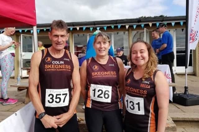 Brit champ Colin Chambers Julie Goodwin and Rebecca Grice.