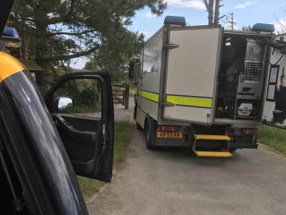 H.M Coastguard Skegness came across the bomb squad at Gibraltar Point.