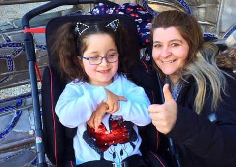 Leonie with her mum Vicky.