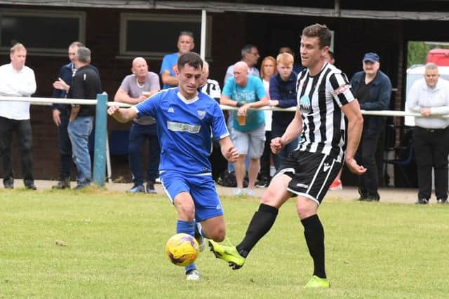 Jordan Tate in action against Grantham