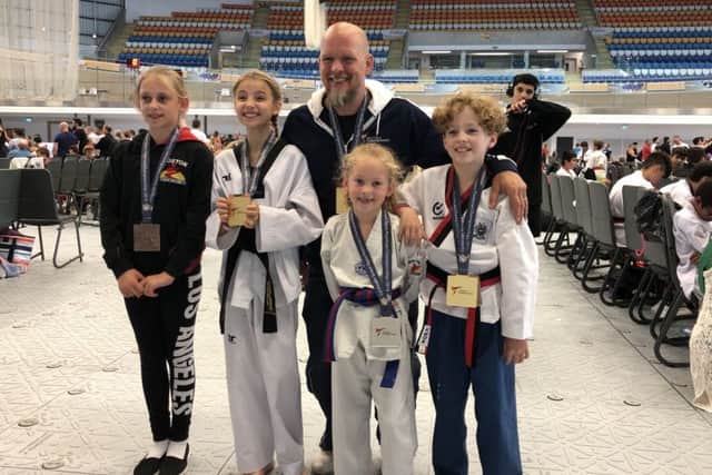 Boston Taekwondo Club members in Derby.