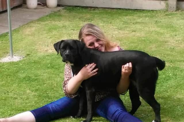 Jodie Knight with Maggie who died after falling in a boating lake in Skegness. ANL-190907-102446001