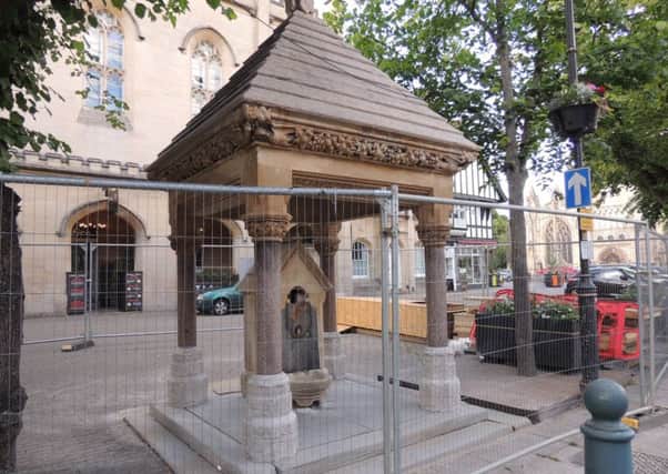 Work is progressing on the Bristol water fountain project in the Market Place. EMN-190716-111225001