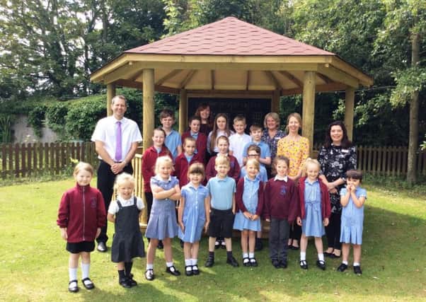 The new gazebo at North Cotes CE Primary School.