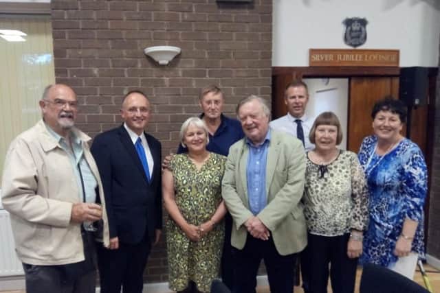 The Great Hale village hall team behind the radio event with Ken Clarke MP.