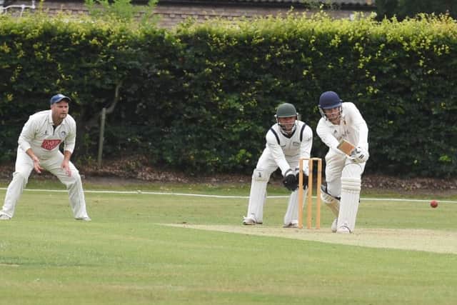Woodhall Spa v Bracebridge Heath. Joe Irving batting for Woodhall.