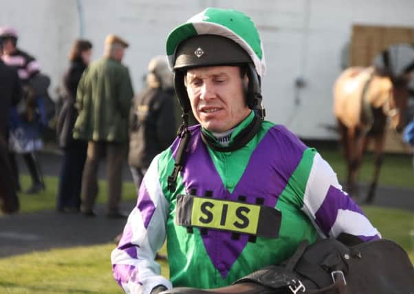 Champion jockey Martin Johnson goes in the Summer Hurdle at Market Rasen Racecourse on Saturday EMN-190716-084519002