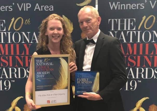 Rachel and Adrian Tweedale, co-directors at The Elite Fish & Chip Company which won the national food and drink Family Business of the Year award at this year's Family Business Awards. EMN-190716-171834001