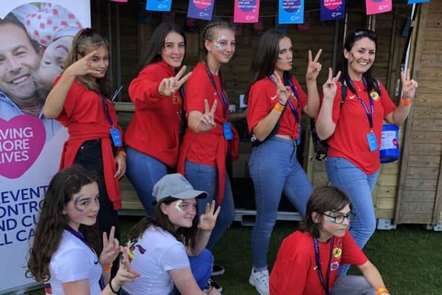 The netball contingent enjoy their World Cup experience.