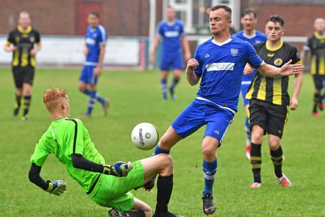 Fraser Bayliss netted for Town against Wyberton on Saturday.