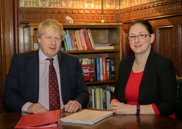 New Prime Minister Boris Johnson with Sleaford and North Hykeham MP Dr Caroline Johnson. EMN-190724-122848001