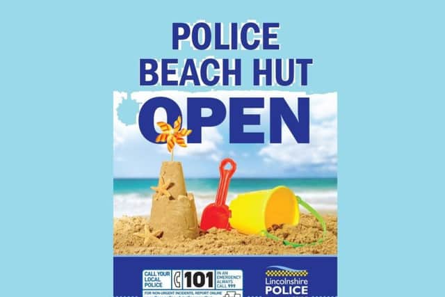 Police officers in Mablethorpe now have a dedicated spot on the towns seafront from which they can engage with the public during the busiest season of the year EMN-190726-093635001