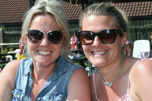 L-R Ruth Ullyatt and Emma Byers at Billinghay swimming pool. EMN-190726-094234001