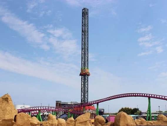 It is believed the Volcano ride at Fantasy Island was struck by lightning.