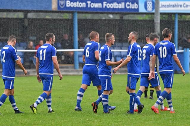 Boston Town v Wyberton action. Photo: John Aron