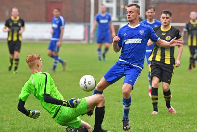 Fraser Bayliss in action for Town.