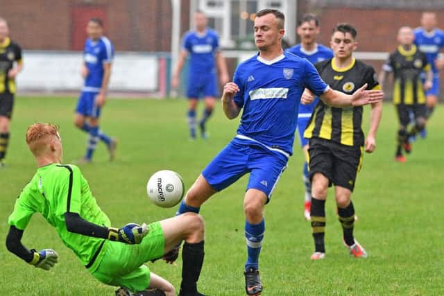 Boston Town v Wyberton action. Photo: John Aron