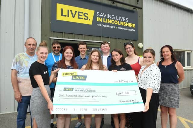 Pictured from left are Steve Crabtree - LIVES, Demi Scott - LIVES, Steven Stylianou - NCS team leader, Amy Matthewman, James Learoyd, Jessica Whanstall, Aaron Bruce, Katie Jeffery, Phoenix Vanlandeghem, Sarah Lane - LIVES, Kirsty Raywood - LIVES. EMN-190729-101928001