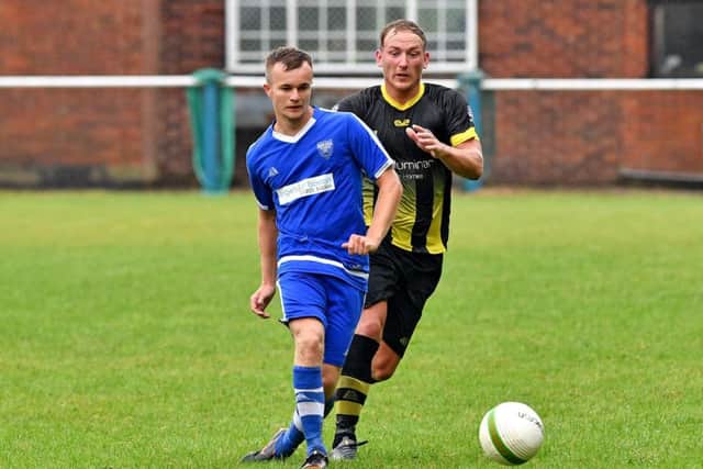 Tyrone Chase in action at Boston Town.