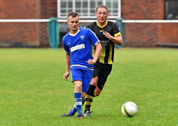 Tyrone Chase in action at Boston Town.