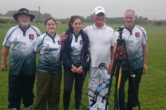 From left, spotter Rick Smith, Amber Sheppard, Louise Smith, Pete Shaw and Stuart Rodgers EMN-190731-170611002