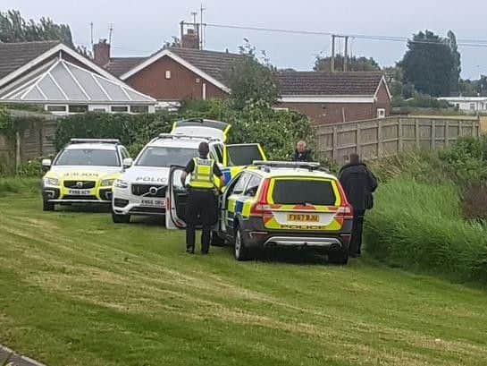 Police at the scene.