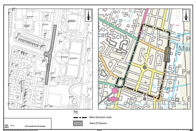 Diversion route North Parade..