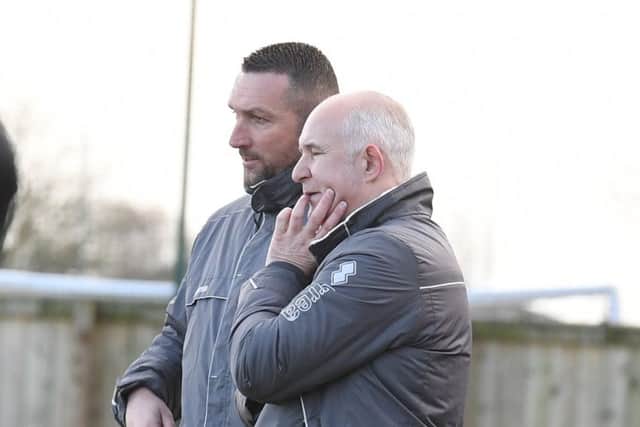 Nathan Collins with assistant Nick Chapman.