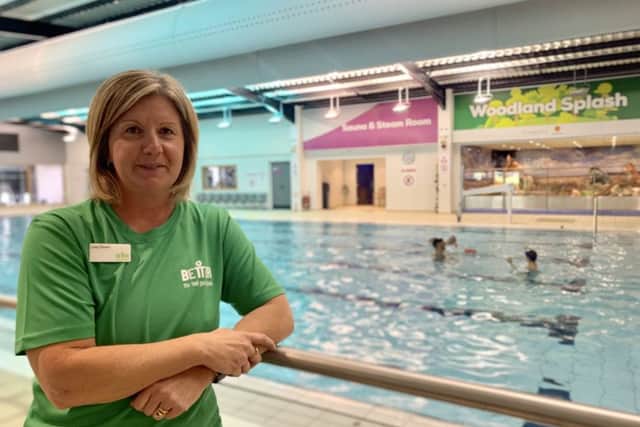 Swimming teacher Lisa Dunn alongside Sleaford Leisure Centre pool. EMN-190209-232111001