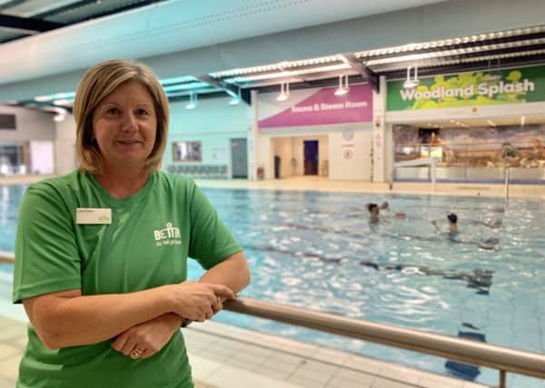 Swimming teacher Lisa Dunn alongside Sleaford Leisure Centre pool. EMN-190209-232111001