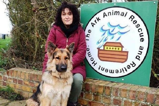 Sue Rice at The Ark Animal Rescue and Retirement Home