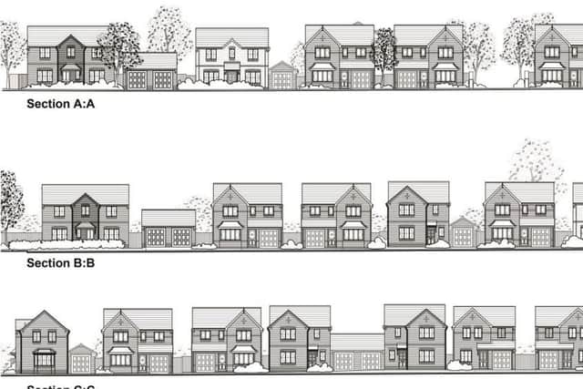 An artists  impression of how some of the new homes in Ruskington will look.