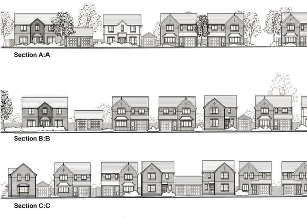 An artists  impression of how some of the new homes in Ruskington will look.