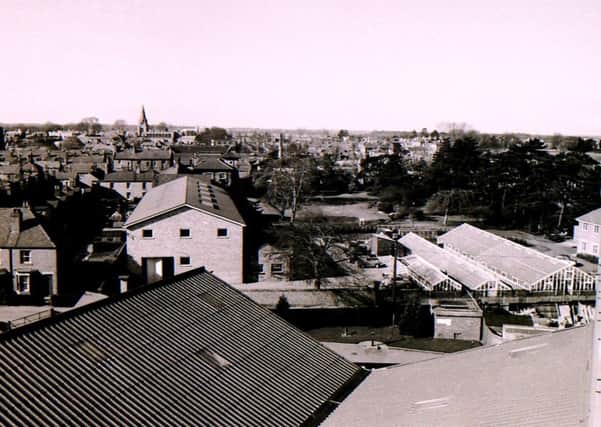 The view over Sharpes Seeds' warehouse complex off Southgate in 1966. EMN-190309-151126001