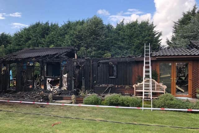 The scene of devastation at the home Shaun Maguire built for himself