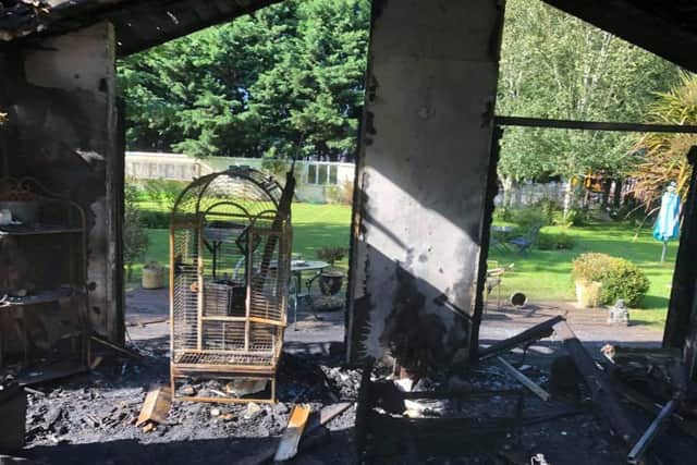 The scene of devastation at the home Shaun Maguire built for himself