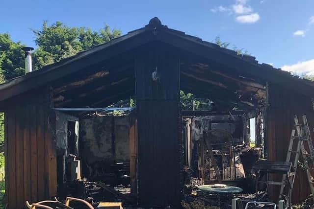 The scene of devastation at the home Shaun Maguire built for himself