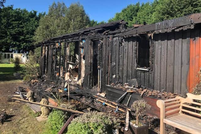 The scene of devastation at the home Shaun Maguire built for himself