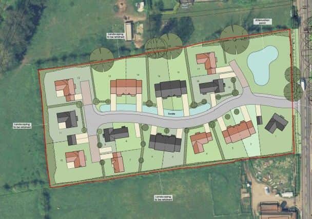 The proposed layout for the 19-home development. EMN-190409-111217001