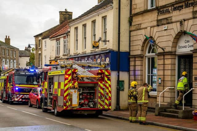 Fire crews called to the Corn Exchange in Market Rasen
Photo: Frederick Rowlands EMN-190409-133111001