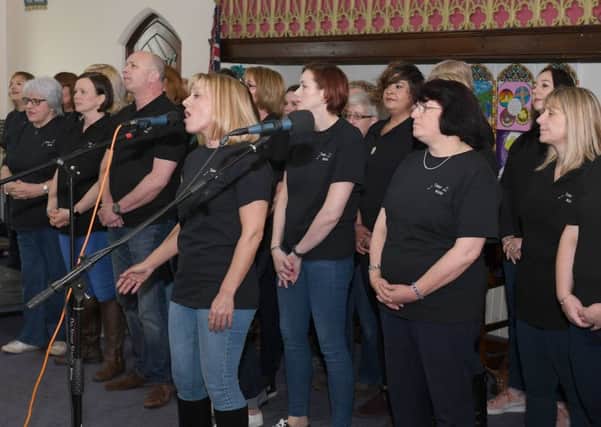 Take Note Choir performing at the Choirs Galore event during Sleaford Live. EMN-190409-142709001