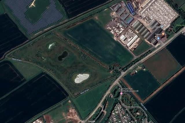 An aerial view of Skegness Showground