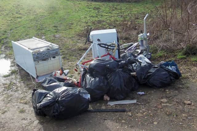 The scene on the outskirts of Martin which resulted in a 940 for the fly tipper.