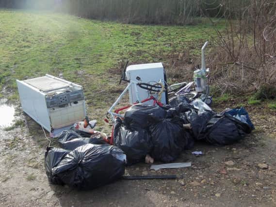 The scene on the outskirts of Martin which resulted in a 940 for the fly tipper.