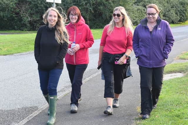 Fundraising walk for Wilsford Village Hall. L-R Jade Fairman, Helen Sirs, Louise Pulfrey, Katie Arnold. EMN-190909-095012001