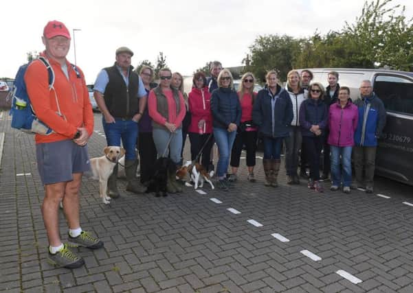 Fundraising walk for Wilsford Village Hall. Organiser Steve Whitford with walkers before setting off on the 6-mile walk. EMN-190909-095030001