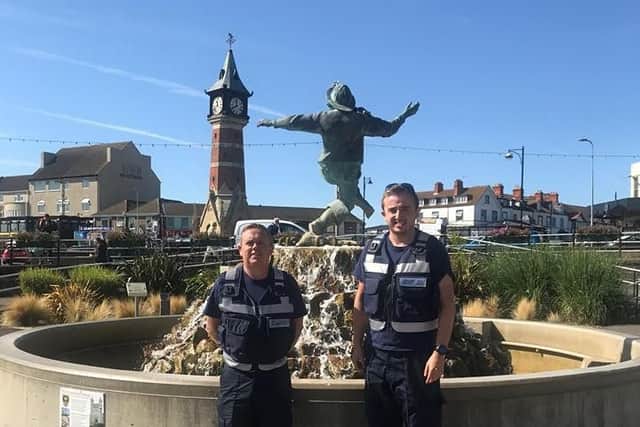 Skegness Street Wardens Dale Fox and Joshua Lowe.