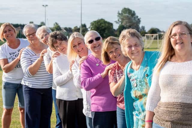 Pictured from left are Jane Reeson (Wainfleet), Shirley Limb (Kirton), Margaret Bedford (Wainfleet), Mary Limb , Lorraine Hill (Horncastle), Joyce Waite (Boston), Hazel Holland (Butterwick), Barbara Limb (Coningsby) and Vanessa Haw (Coningsby).